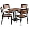 Flash Furniture Faux Teak Outdoor Patio Table and Chair Set XU-DG-10456036-GG - alternate 7